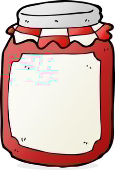 cartoon jar of preserve vector
