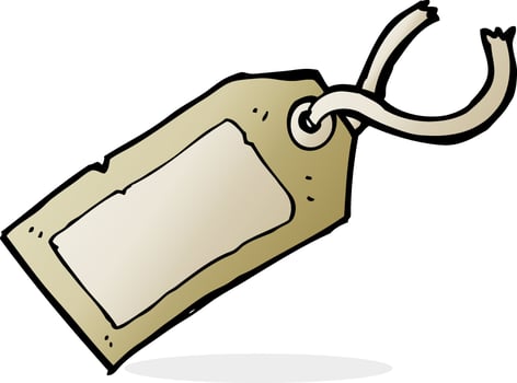 cartoon luggage tag vector