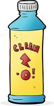 cartoon cleaning product vector