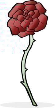 rose tattoo cartoon vector