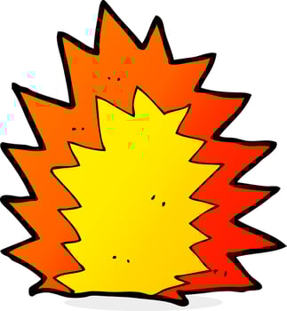 doodle cartoon explosion vector