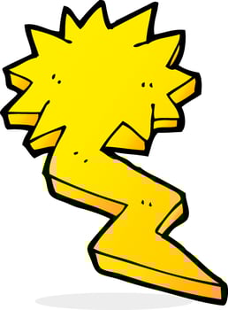 cartoon lightning bolt symbol vector