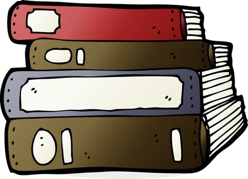 cartoon old books vector