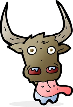 cartoon cow face vector
