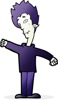 cartoon vampire man vector