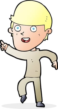 cartoon happy man vector