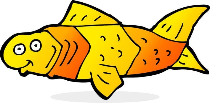 cartoon funny fish vector