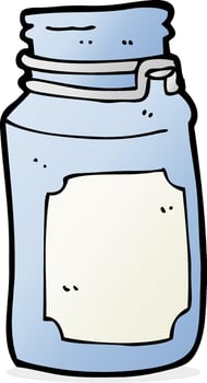 cartoon kitchen jar vector