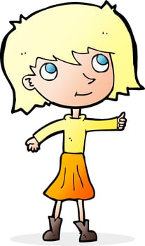 cartoon happy girl vector
