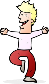 cartoon laughing man vector