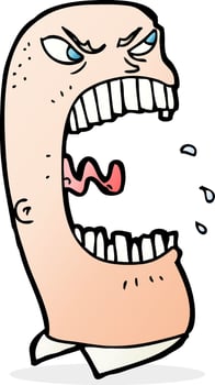 cartoon furious man shouting vector