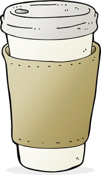 cartoon coffee cup vector