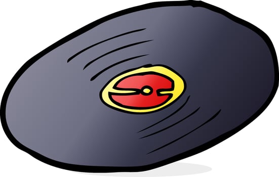 cartoon vinyl record vector