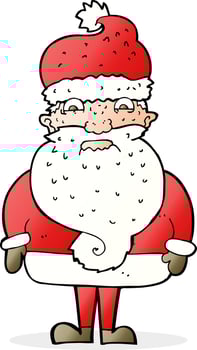 cartoon grumpy santa claus vector