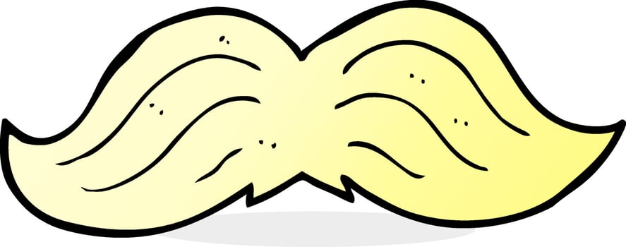 doodle cartoon mustache vector