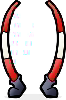 doodle cartoon legs vector