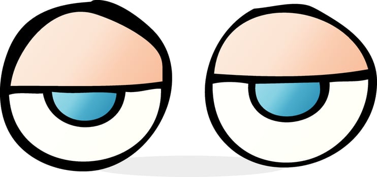 doodle cartoon eyes vector