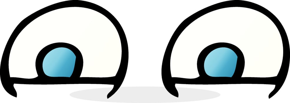 doodle cartoon eyes vector
