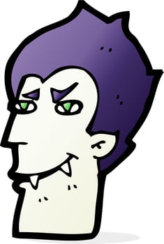 cartoon vampire face vector