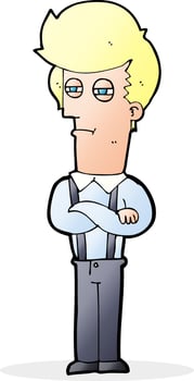 cartoon annoyed man vector