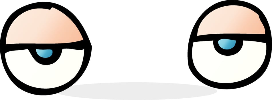doodle cartoon eyes vector