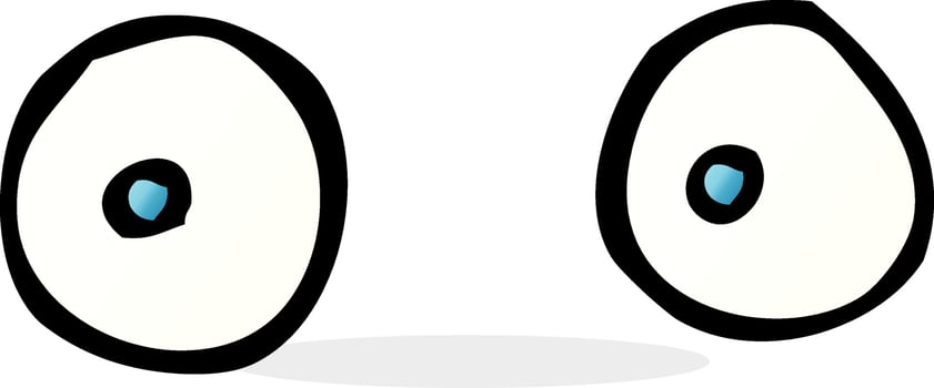 doodle cartoon eyes vector