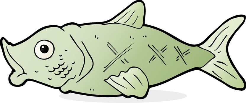 doodle charactercartoon fish vector