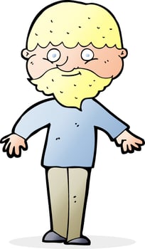 cartoon happy man vector