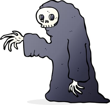 cartoon spooky halloween costume vector
