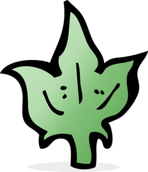 cartoon leaf symbol vector
