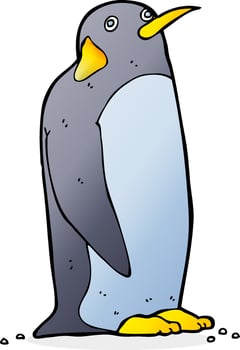 doodle character cartoon penguin vector