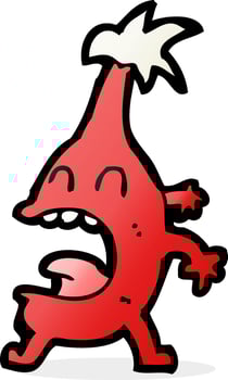 cartoon funny christmas creature vector