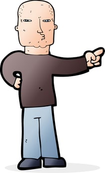 cartoon pointing man vector