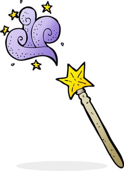 cartoon magic wand vector