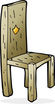 cartoon old chair vector