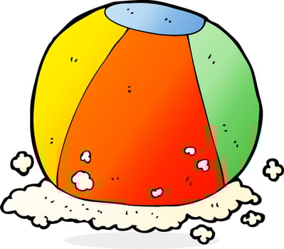 cartoon beach ball vector