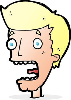 cartoon terrified man vector
