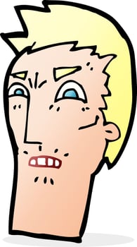 cartoon angry face vector
