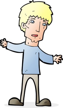 cartoon worried man vector