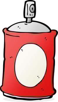 cartoon spray can vector