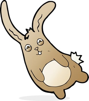 funny cartoon rabbit vector