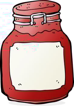 cartoon jam preserve vector