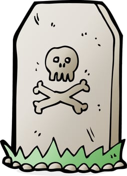 cartoon spooky grave vector