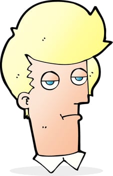 cartoon bored man vector