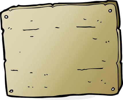 cartoon wooden board vector