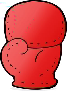 cartoon boxing glove vector