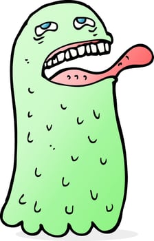 cartoon funny ghost vector