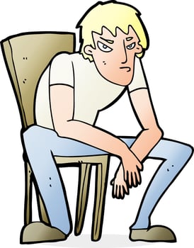 cartoon dejected man vector
