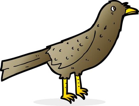 doodle character cartoon bird vector