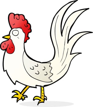 doodle character cartoon cockerel vector